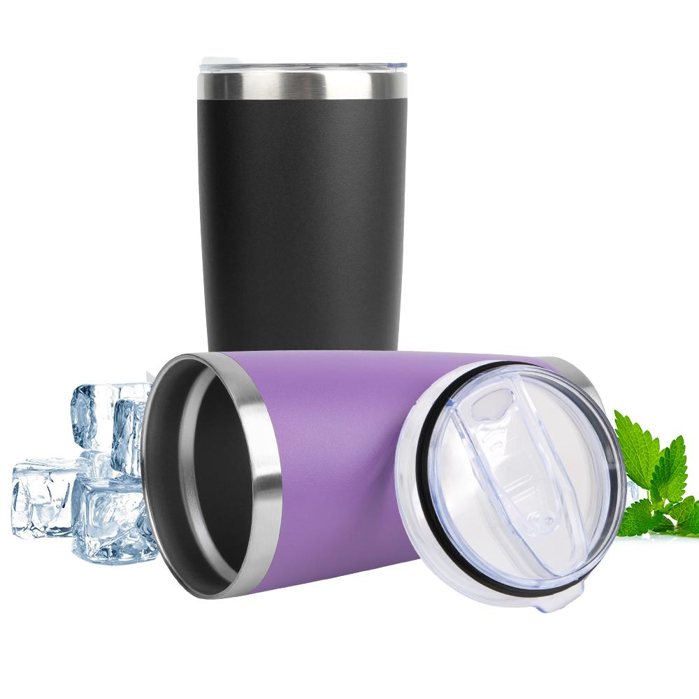 Beer Cups With Lids Drinkware Vacuum Water Bottle Stainless Steel Thermal Mug Insulated Leakproof 20oz