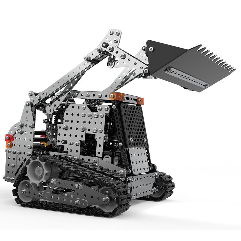 Alloy building blocks construction engineering set metal forklift bulldozer robot RC car RC toy boy child