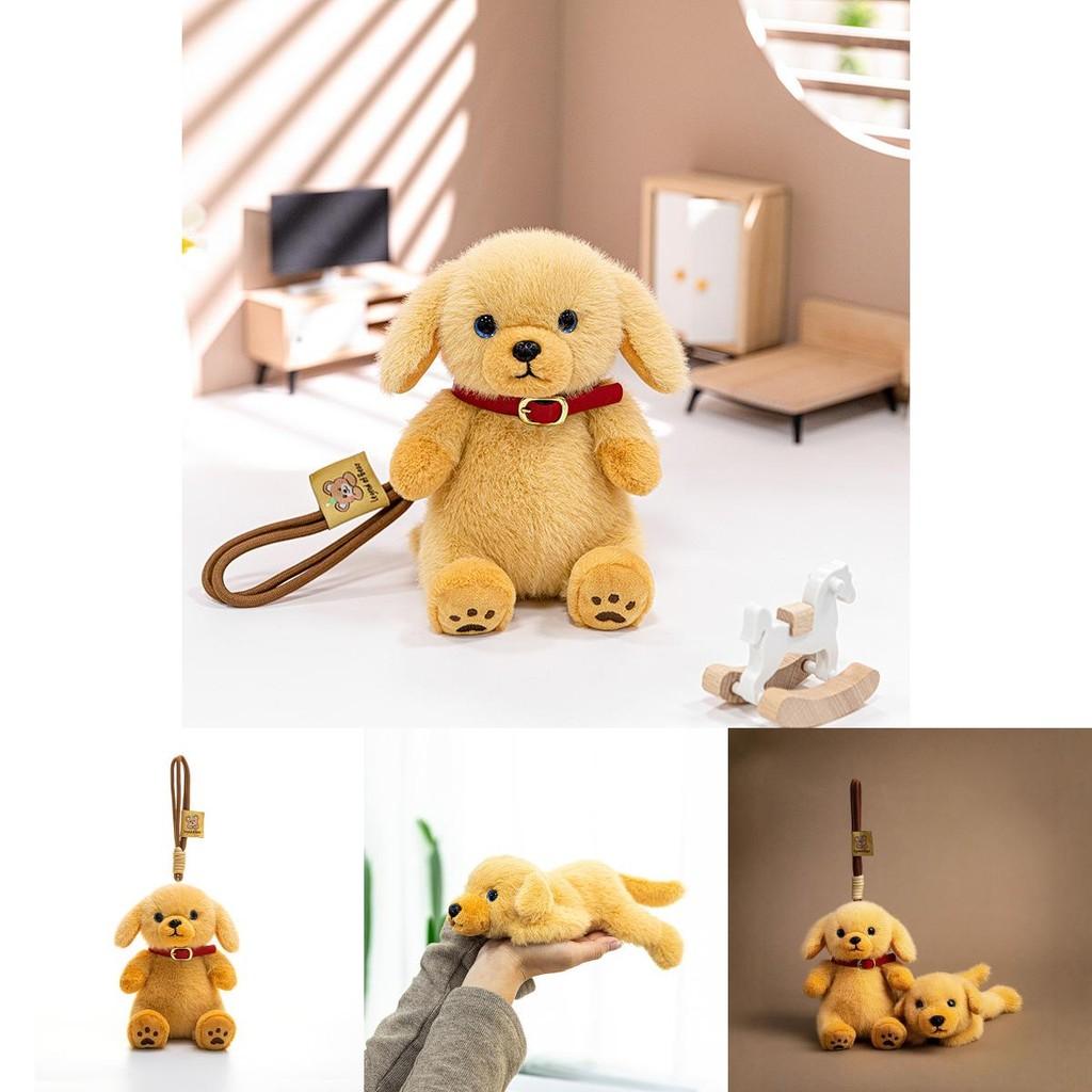 Pet Plush Dog Stuffed Toy Keychain With Soft Short Plush For Bags And Car Accessories