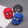 Kids Boy Cartoon Spider Pattern Children Cotton Baseball Cap Hip Hop Cosplay Hat