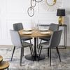 Ibis Upholstered Dining Chair Gray Velvet Modern Loft