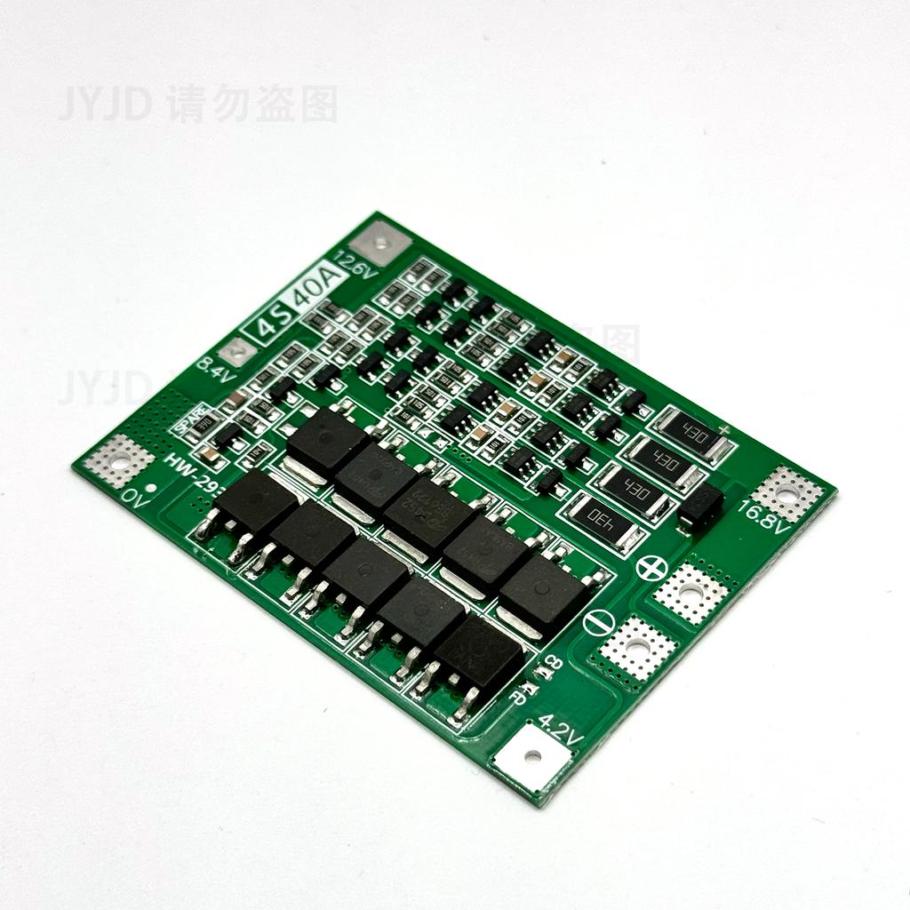 4S 40A 18650 Li-ion Lithium Battery Protection Board Lipo Cell Module PCB BMS 14.8V 16.8V with Balance For Drill Motor