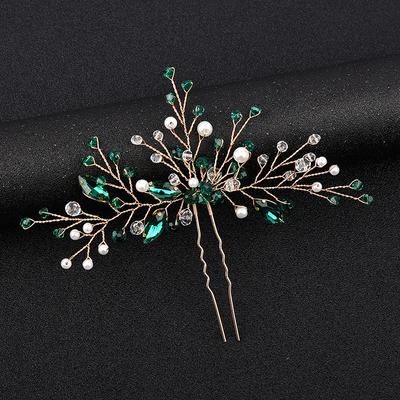 Green Hair Combs For Women Hair Accessories Bridal Headwear Hair Clip