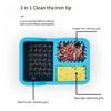 Cleaner Tool Soldering Iron Tips Cleaning BOX  Steel Brush Sponge Copper Wire 3 Clean Modes Welding Head Tin Slag Remove