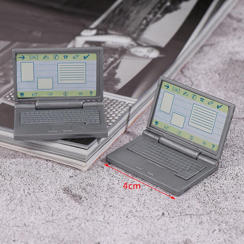 Cute Simulation 1:12 Mini Laptop Computer Dollhouse Miniature Crafts Dollhouse Decoration For Doll House DIY Accessories