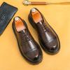 Męskie skórzane buty casual w stylu brytyjskim Klasyczne antypoślizgowe buty Oxford Nowość Buty do sukienki Biznes Gruba podeszwa Obuwie Trampki