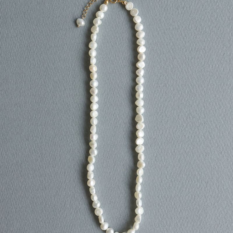 modernlike silver ugly vintage natural ugly freshwater pearl necklace