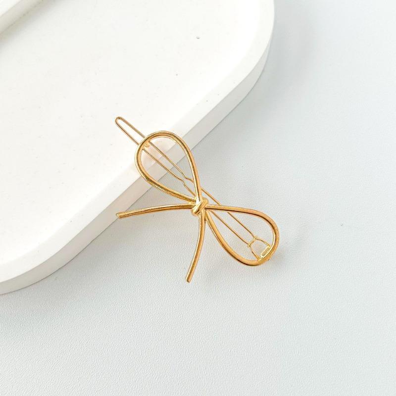 Bow Hairpin Love Pentagonal Alloy Clip Cute Hair Accessories Frog Clip Jewelry Female Bangs