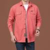 Men's Plus Size Casual Long-Sleeve Cotton Shirt - Spring/Autumn 2026 Collection