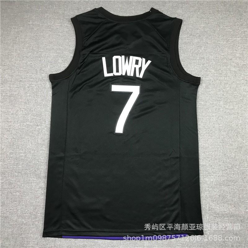 Camisa de Basquete Bordada Toronto Raptors 7 Kyle Lowry Masculina Feminina Roupa Esportiva Outono Inverno