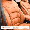 Luxury Nappa Leather Non-Slip Car Seat Cushions for Five-Seater - Thickened Design for Front and Rear Seats