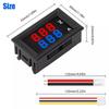 1Pcs Red Blue LED Display Digital Voltmeter Ammeter  Electromobile Motorcycle Car