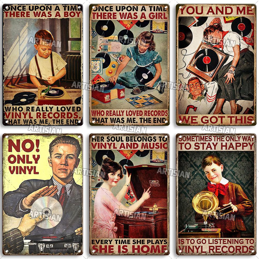 Artisian Music Metallschild Vinyl Blechposter Instrument Dekorative Platte Wanddeko Garage Bar Pub Club Hotel Café Küche Zuhause