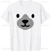 Cute Bear Face Graphic Print T-shirt