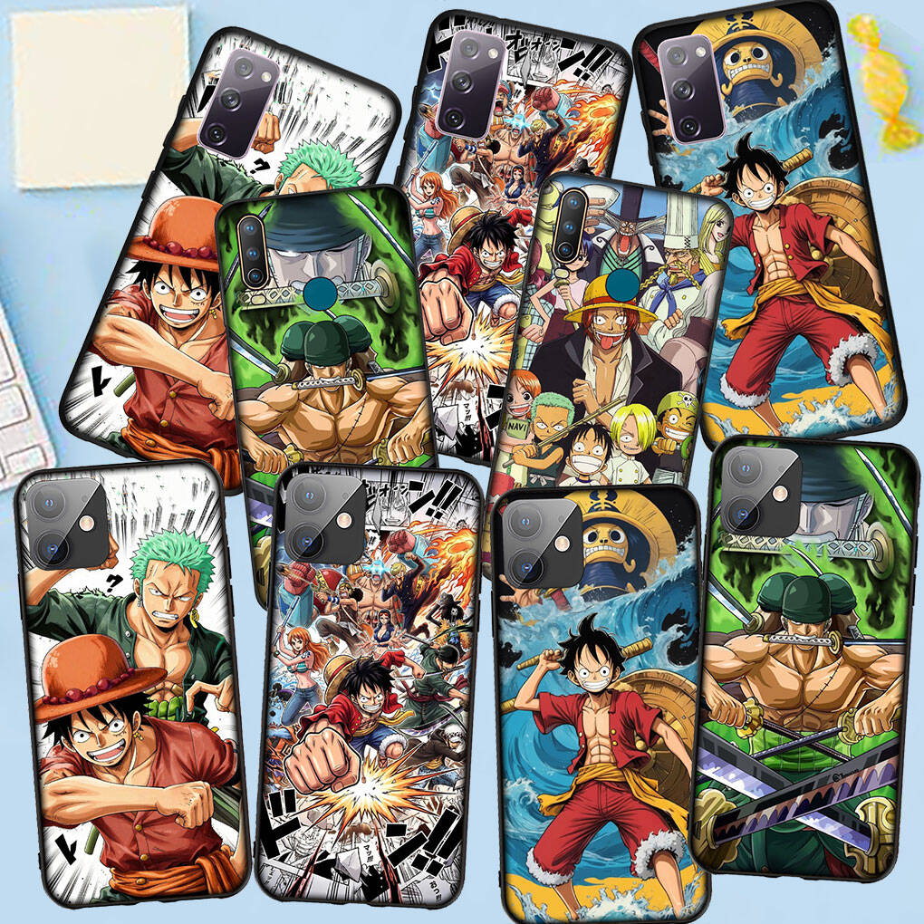 Phone Case for Samsung Galaxy S25 S23 S24 Ultra FE Plus A05 A06 A15 A16 A36 A37 A35 A54 A55 A56 A57 A25 A26 A53 Zoro Cute One Luffy Pieces Sanji Cover