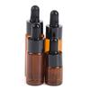 5Pcs/Lot Amber Glass Pipette Bottle Jars Cosmetic Perfume Essential Oil Bottles