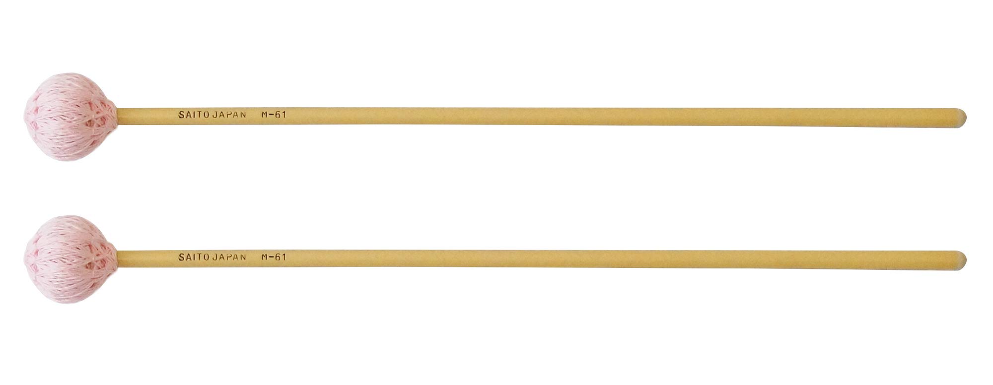 

Saito Keyboard Mallet, Cord Wrap, M-60 Series [M-61], Hardness: H (Hard), Rattan Handle: 37cm