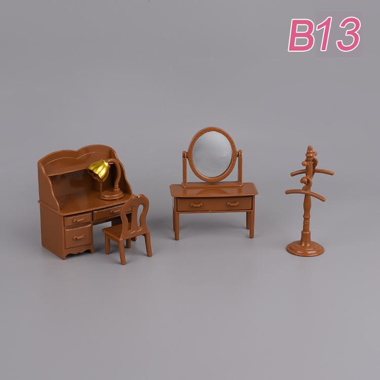 Animal Family Mini Rabbit Doll House Children'S Play House Simulation Furniture Set Doll House Girl Toys