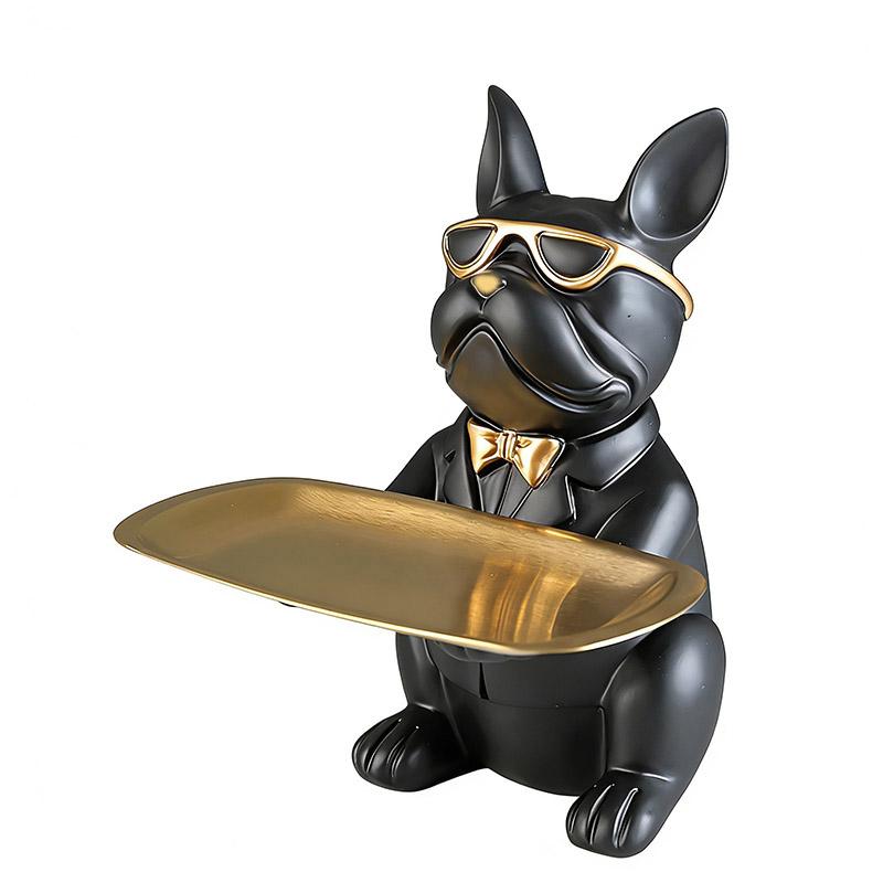 

Creative Bulldog Tray Animal Statue Creative Ornament Living Room Bedroom Miscellaneous Storage Home Decoration Gift