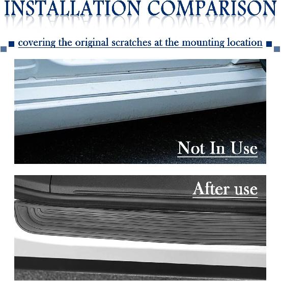 4PCS 1.68" Width Car Door Sill Protector,Automotive Door Entry Guard For Non-Slip And Sill Steps Protection,Universal Anti-Collision Car Doors