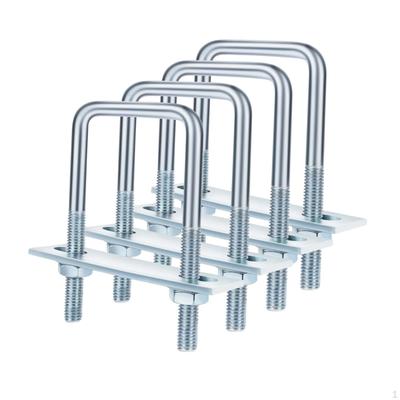 U Bolts with Nuts, Plate And Washers, Galvanized Metal, for The Maintenance of Boat Trailer Tubes