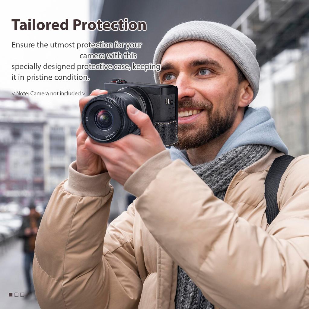 Digital Camera Protective Case PU Leather Camera Storage Bag with Removable Shoulder Strap Compatible with G7X2 G7X3