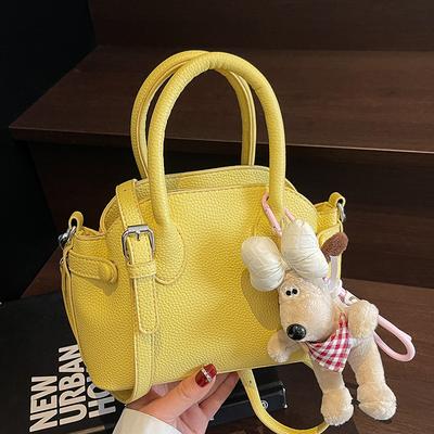 Spring and Summer Popular Korean Version Niche Sweet Lychee Pattern Portable Shell Bag Fashionable Simple Style Commuter Versatile Messenger Bag