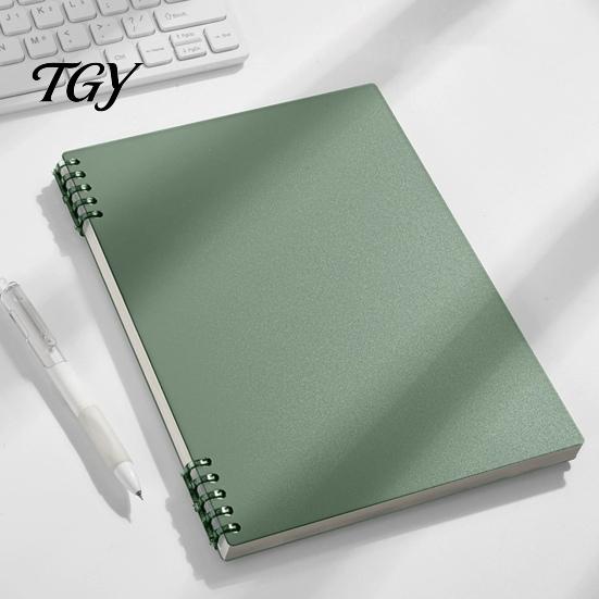 Minimalist Diary for Students A5 Spiral Notebook, Lined /Horizontal Grid/Blank Inner Page, Notebook Writing Morandi Solid Color Cover Sketchbook
