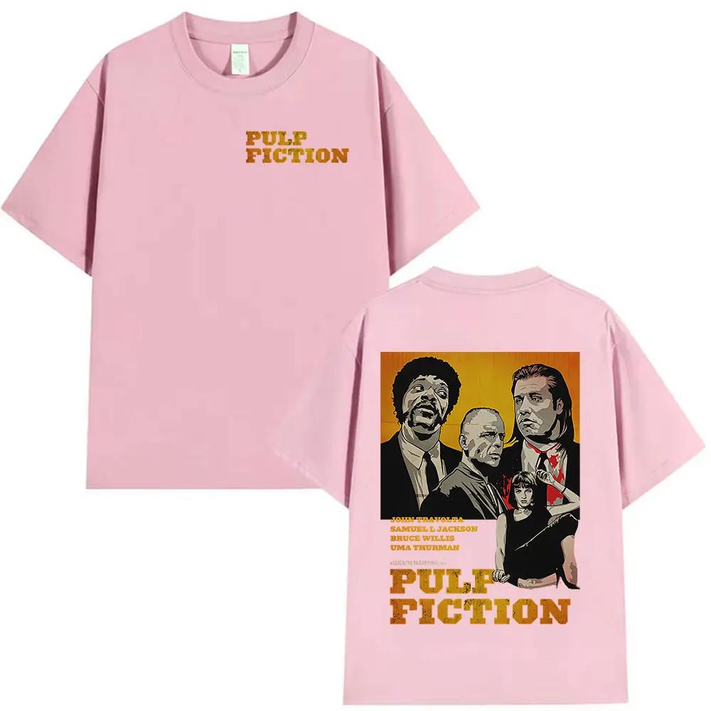 Classic Movie Pulp Fiction Graphic T Shirt Men Women Vintage Harajuku Fashion T-shirt Tops Cotton Short Sleeve Tshirt Streetwear