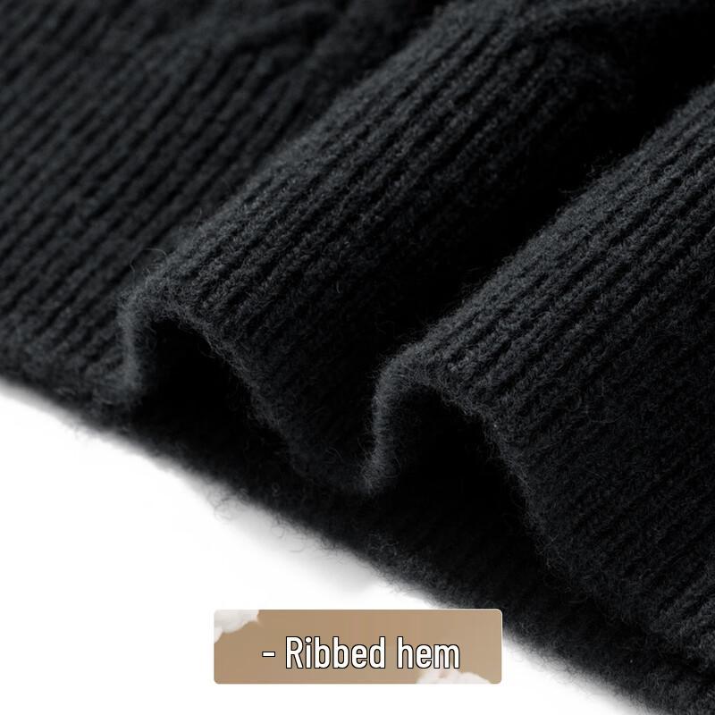 Men's Heavyweight 100% Wool Round Neck Sweater