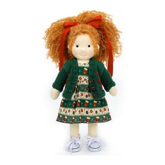 

BlissfulPixie Waldorf Doll Handmade Doll Waldorf Doll - Cora 30cm Soft Girl Cute Stuffed Toy Perfect Doll for Kids