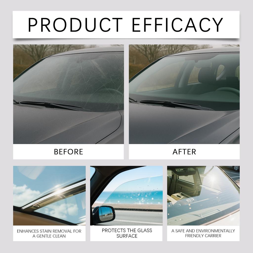 Glaspolierpaste Auto-Windschutzscheiben-Ölfilm-Entferner Tiefenreinigerpaste Filmentfernungscreme Klare Fenster Auto-Detailing