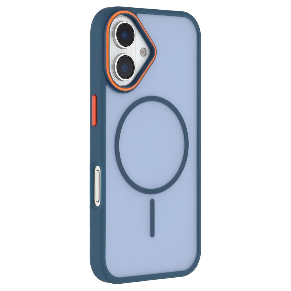 For iPhone 16 Magnetic Case Skin Touch TPU+PC Phone Back Cover