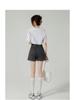Women's High Waist Denim Shorts - Summer Thin Style, Double Button, Patchwork, Rolled Hem, A-line Wide Leg, Loose Fit, Slimming Hot Pants