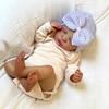 Reborn Baby Doll Romy Cute 18 Inch Lifelike Asleep Soft Cloth Body Simulation Newborn Doll Wear Pretty Bow Hat 3D Painted Realistic Baby Doll Kid Toys