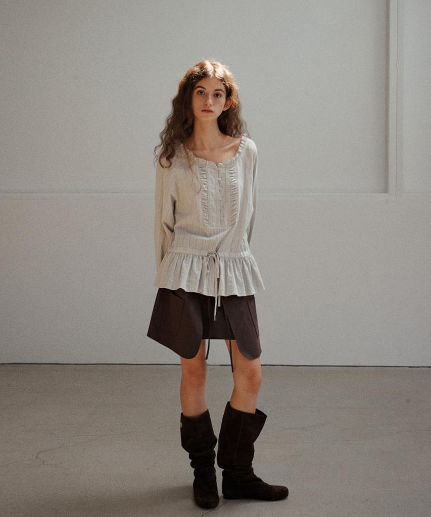 OURO Cowgirl Pocket Skirt [ Brown ]