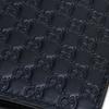 Gucci Vintage Logo Embossed Short Double Fold Leather Wallet Men Wallet Navy-Blue 260987-BMJ1N-4009