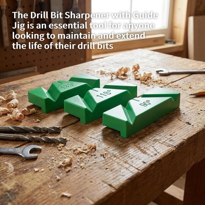 Drill Bit Sharpener Jig For Bench Grinder Precision Grinding Fixture 90 118 135 Degree Angle For Metal Woodworking DIY Tool