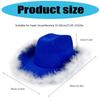 Stylish Cowgirls Hat Ocean Blue Sun Hat With Feathered Trim For Music Festival Beach Parties And Everyday Casual Wear