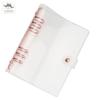 Pvc rose gold cover for a5 notebook, transparent, with 6 rings, to protect notebooks