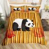 Bamboo Duvet Cover Set Queen Size Luxury Tree Print Bedding Retro Floral Quilt Cover Soft Breathable Bamboo Branches Design