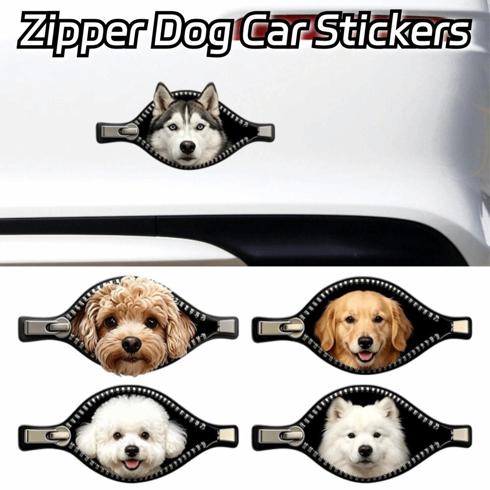 Adesivo Impermeabile per Auto da Cane Design Cerniera Decorazione Auto per Animali Adesivo per Auto da Cane Copri Graffi