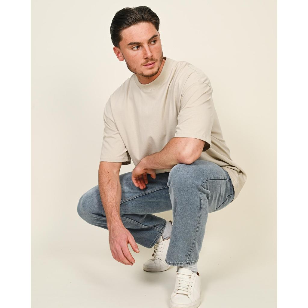 Casual Classics Unisex Adult Combed Ringspun Cotton Extended Neckline Tall Oversized T-Shirt