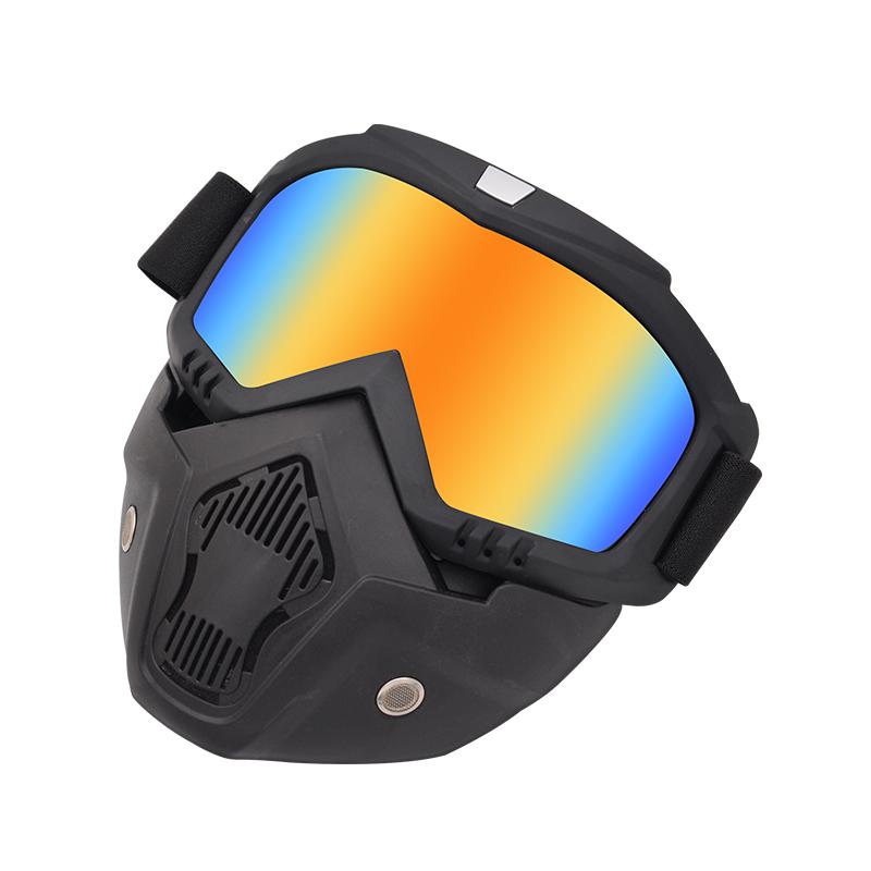 Manufacturer  New Full Face Shield Motocross Mask Windproof Outdoor Sport Goggles Trendy Motorcycle Glasses Mask