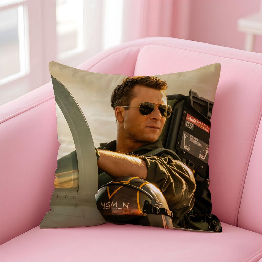 Fashion TTop Gun Mavericks Cushion Cover Pillow Case Soft Friendly Fabric  Concealed Zipper