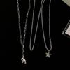 Three-Layer Metal Bear Star Clavicle Chain Women Birthday Party Jewelry Gift