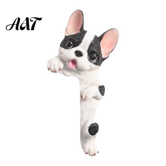Creative Light Switch Ornament 3D French Bulldog Resin Cover, Cute Cartoon Dog Wall Socket Frenchie Room Decor Decor, Self-Adhesive Animal