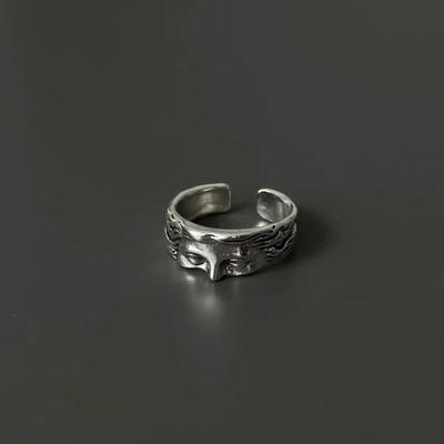 European-American Creative Venus Retro Thai Silver Adjustable Mask Ring