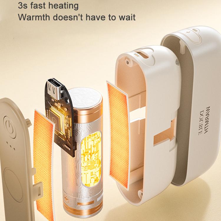 Portable 2-in-1 Magnetic Rechargeable Hand Warmer Electric Hand Warmer Compact Pocket Heater Ergonomic Outdoor Tech Gift