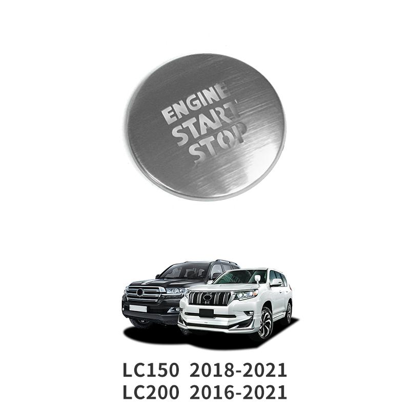 Stainless Steel Engine Start Stop Button Patch Fit For Toyota Land Cruiser 200 LC200 FJ200 2008-  Interior Accessories